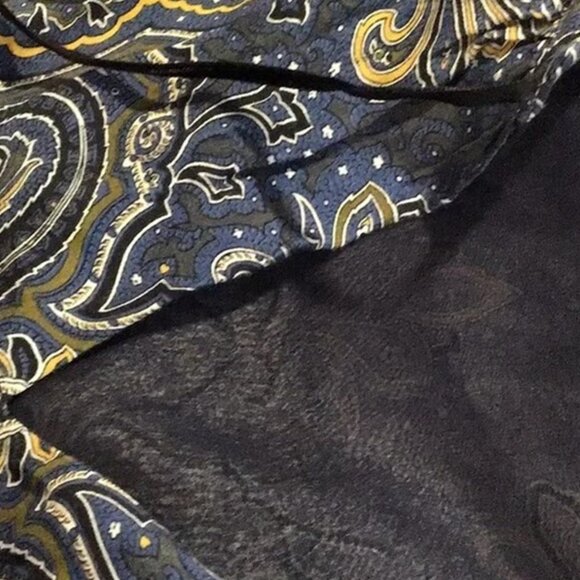 Massimo Dutti blue paisley print tunic mini dress size L - Picture 6 of 14